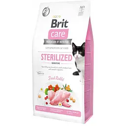 Сухий корм Brit Care Cat GF Sterilized Sensitive для стерилізованих кішок з чутливим травленням, з кроликом 7 кг (арт.171289)