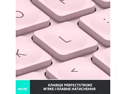 Клавіатура Logitech MX Keys Mini Wireless Illuminated US Rose (920-010500) - мініатюра 2