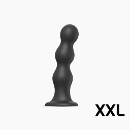 Насадка для страпону Strap-On-Me Dildo Plug Balls Black XXL - мініатюра 2