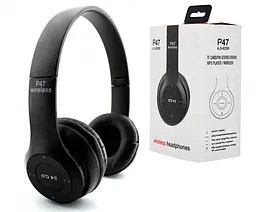 Бездротові Bluetooth навушники Wireless Headset P47 Black