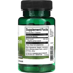 Насіння чорного кмину Swanson Black Cumin Seed 400 мг 60 капсул (100-74-8366972-20) - мініатюра 2