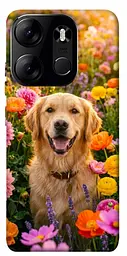 TPU чохол Demsky Flowery labrador для Tecno Spark Go 2023
