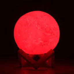 Нічник UFT RGB Moon light 3D Луна на підставці 11 см 5 режимів світла - мініатюра 4