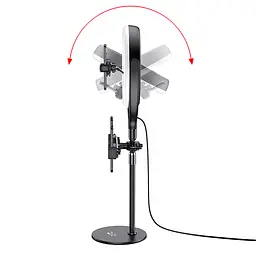 Тримач Hoco Rouge desktop fill light live broadcast stand LV01 із кільцевим освітленням - мініатюра 2