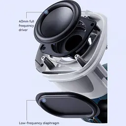 Портативна акустика Baseus AeQur V2 Wireless Speaker Moon 30 годин бездротова біла - мініатюра 9