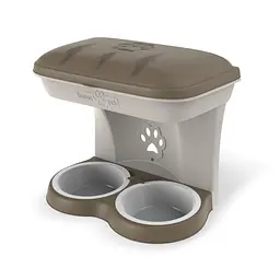 Підставка для корму пластикова Food Stand 48x27x42h сіро-бежевий