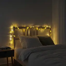 Новорічна кімнатна гірлянда нитка GarlandoPro 6 м 50 LED білий дріт Жовтий W50LED6MWY - мініатюра 2
