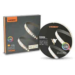 LED стрічка VIDEX DC24V 60W 5M 6000K Ra98 IP20 (VL-LST28144-24126-B5) VIDEX (29202-000)