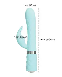 Вибратор Pillow Talk Lively Teal Роскошный с кристаллом Сваровски для точки G, 24х3.7 см бирюзовый - миниатюра 5