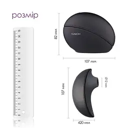 Вакуумний кліторальний стимулятор Svakom Pulse Galaxie Midnight Black - мініатюра 5