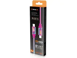Кабель REAL-EL Premium USB Type C - Type C Rainbow 1m (EL123500053) - мініатюра 8
