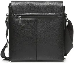 Чоловіча шкіряна сумка-месенджер, барсетка на одне плече 22x26x6 Tiding Bag 75-5271 чорна 220 мм - мініатюра 5