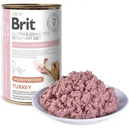 Корм вологий Brit VetDiet Hypoallergenic Turkey для собак із харчовою алергією з індичкою 400 г - мініатюра 2