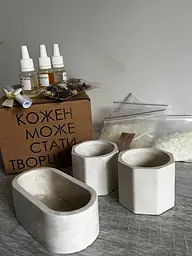 Подарунковий набір для створеня 3х свічок білий - мініатюра 3