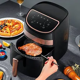 Аерофритюрниця Xiaomi Deerma Air Fryer KZ100 [DEM-KZ100] чорно-рожева [83657] - мініатюра 6