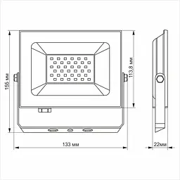 Прожектор Titanum LED TLF306 30W 6000K (TLF306) - мініатюра 3