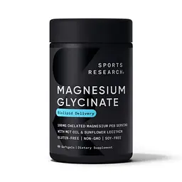 Магній Sport Research 160мг (Glycinate) - 60 софтгелів, для м’язів і нервової системи