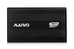 Кишеня Maiwo зовнішня для HDD 2,5" SATA через USB3.0 на гвинтах алюміній чорна