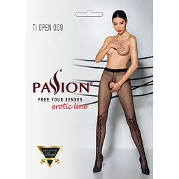 Колготки з відкритим доступом, імітація ботфорт Passion TIOPEN 009 3/4 (20 den), black - мініатюра 5