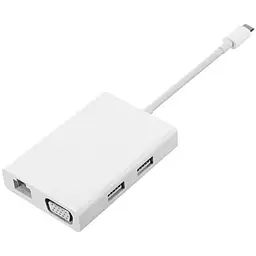 Адаптер хаб Xiaomi Mi Usb-C to VGA and Gigabit Ethernet Multi-Adapter ZJQ04TM перехідник