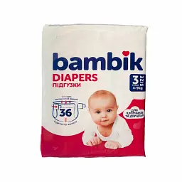 Підгузки Bambik 3 Midi (4-9 кг) 36 шт