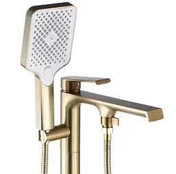 Змішувач для ванни Rea Hass окремостоячий, gold brush (REA-B6404) - мініатюра 2