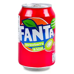 Напій Fanta strawberry kiwi зі смаком полуниця ківі газований 330 мл