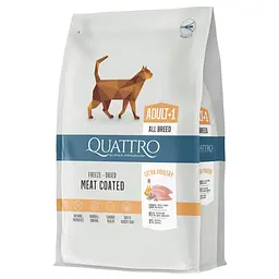 Корм Quattro Cat Adult Chicken для дорослих котів від 1 року з куркою 1.5 кг