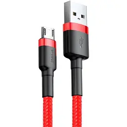 Кабель Baseus Cafule Cable USB to MicroUSB 1.5A 2m CAMKLF-C09 Red - мініатюра 2
