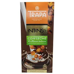 Шоколад Trapa INTENSO молочний з фундуком 175г.