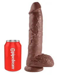 Фалоімітатор King Cock With Balls 26.7 см коричневий - мініатюра 2