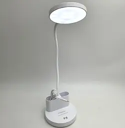 Настільна LED-лампа 40 см сенсорна світлодіодна 6 W акумуляторна (знімний 18650 1200 mAh) 2700–6000 K TITANUM 011 W