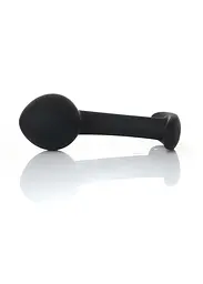 Анальна пробка - Silicone Black Curved Plug M - мініатюра 4