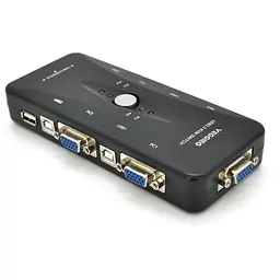4-портовий KVM свіч VEGGIEG K401, перемикач USB, Grey, Blister-Box