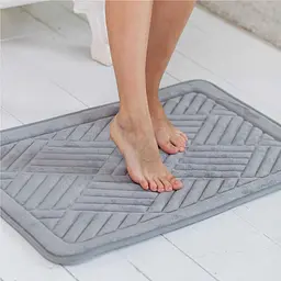 Килимок для ванної і туалету Lovely Svi м’який, абсорбуючий, нековзний 40 x 60 x 1.5 см Сірий (2565019) - мініатюра 3