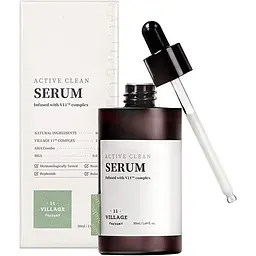 Очищувальна сироватка Village 11 Factory Active Clean Serum з AHA- та BHA-кислотами, для жирної та проблемної шкіри, 50 мл - мініатюра 2