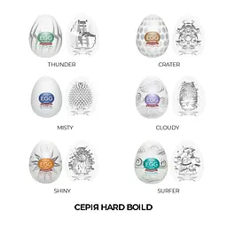 Яйце-мастурбатор Tenga Egg Hard Boild, Thunder - мініатюра 6