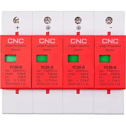 Обмежувач імпульсних перенапруг CNC YCS6/4P-B 60-100KA DC1000V DC