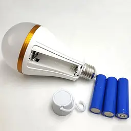 Лампа світлодіодна з акумулятором E27 New Emergency lamp 3x18650, смарт-лампочка — аварійна лампа - мініатюра 7