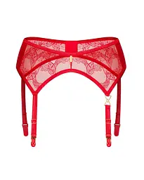 Пояс для панчох Obsessive Aliosa, S/M (червоний - мініатюра 7