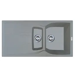 Кухонна мийка Adamant NEW LINE PLUS сіра 975x495x235 мм, з крилом 97,5 см