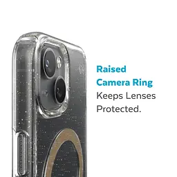 Чохол прозорий протиударний із блискітками Speck Presidio Clear Glitter MagSafe 150121-9221 для iPhone 14 Plus/15 Plus (6.7") - мініатюра 3