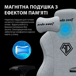 Крісло ігрове Anda Seat Phantom 3 Pro Size L Black Fabric (AD18YC-06-B-F) - мініатюра 14