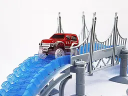 Дитяча іграшкова залізниця Magic Tracks 360 деталей + 2 машинки Mega Set - мініатюра 2