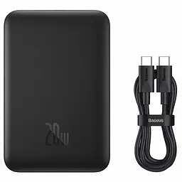 Портативний ЗП Power Bank Baseus Magnetic Mini 20W c БЗП 10000 mAh (PPCX070001) Black - мініатюра 3