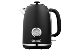Електрочайник Ardesto EKL-F410BM, Black, 2200W, 1.8 л, дисковий, нержавіюча сталь, захист від перегріву, індикатор рівня води