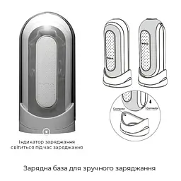 Вібромастурбатор Tenga Flip Zero Electronic Vibration White, змінна інтенсивність, розкладний - мініатюра 7