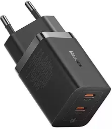 Мережевий зарядний пристрій Baseus GaN5 Pro Fast Charger 2Type-C 40W CCGP180101 Black - мініатюра 2