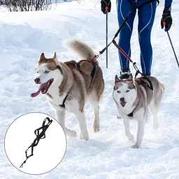 Тягова шлейка для собак V.PET.B.R H6, 2XL Чорний - мініатюра 6
