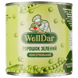 Набір: горошок зелений WellDar консервований 420 мл + кукурудза WellDar цукрова в зернах 425 мл - мініатюра 2
